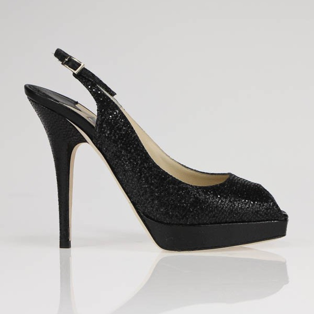 Jimmy Choo Platform Sparkle Slingbacks